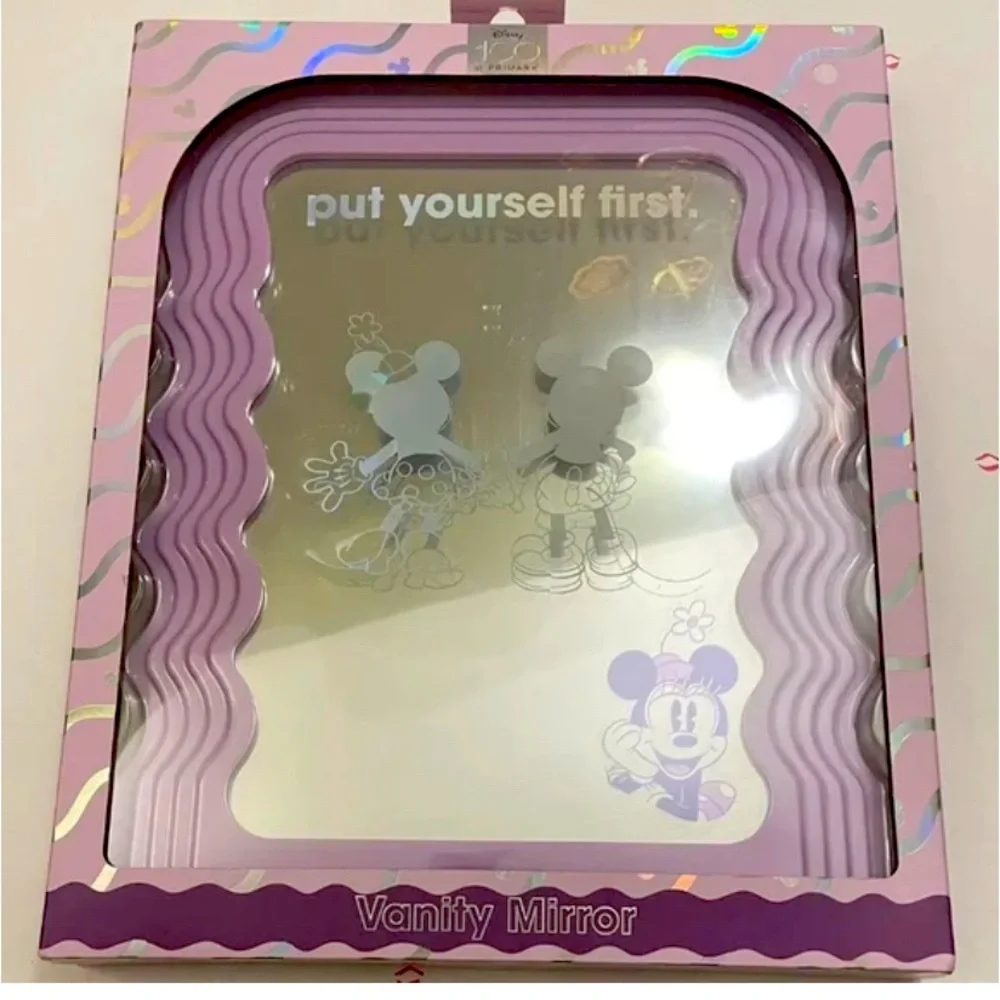 Disney 100 Years Anniversary Vanity Mirror Featuring Mickey and Minnie Mouse